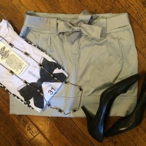 United Colors of Benetton Mini Skirt Silver Tie Belt Pockets
